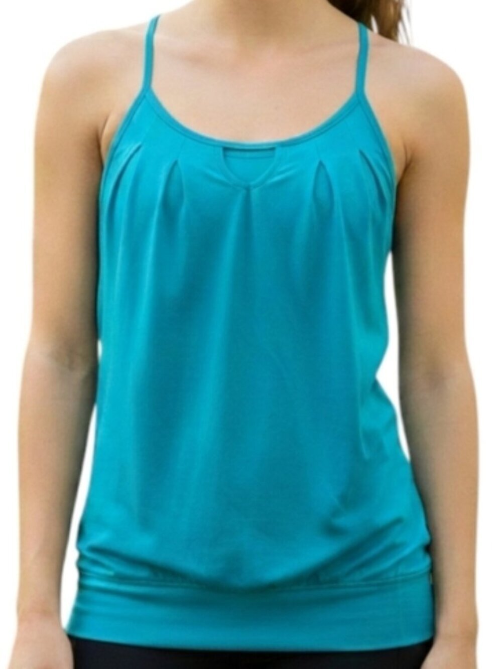 Lululemon Tank Top Women 6 Turquoise Strappy Racerback Yoga